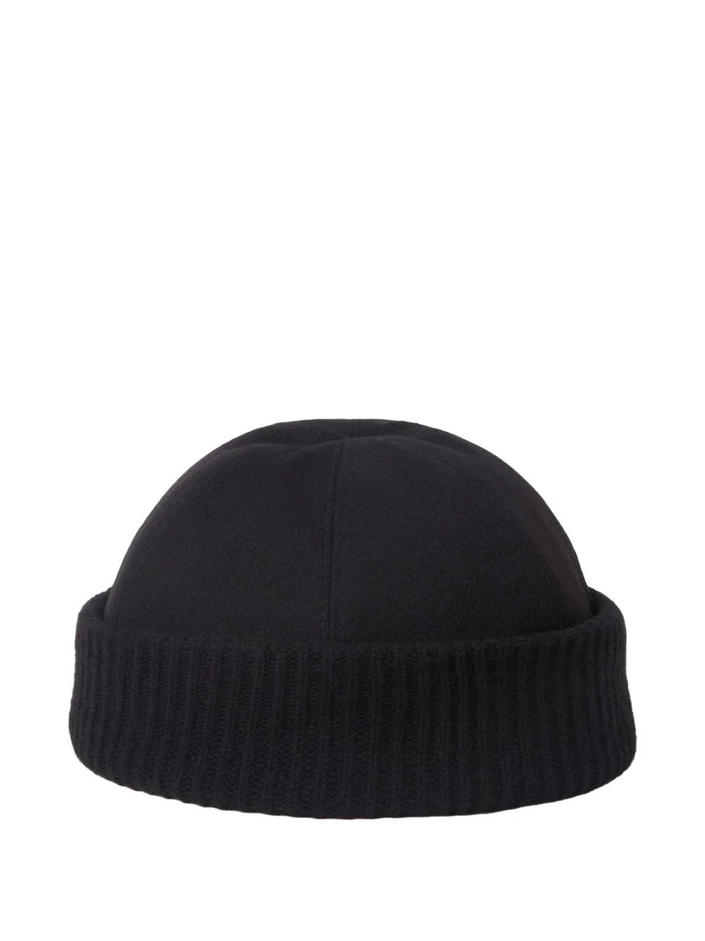 cashmere ribbed-trim beanie hat - 1