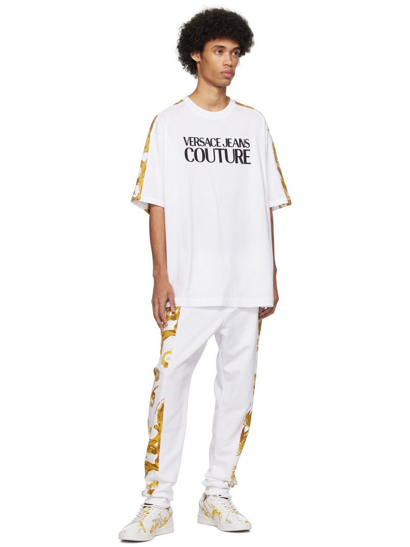 VERSACE JEANS COUTURE White Watercolor Couture T-Shirt outlook