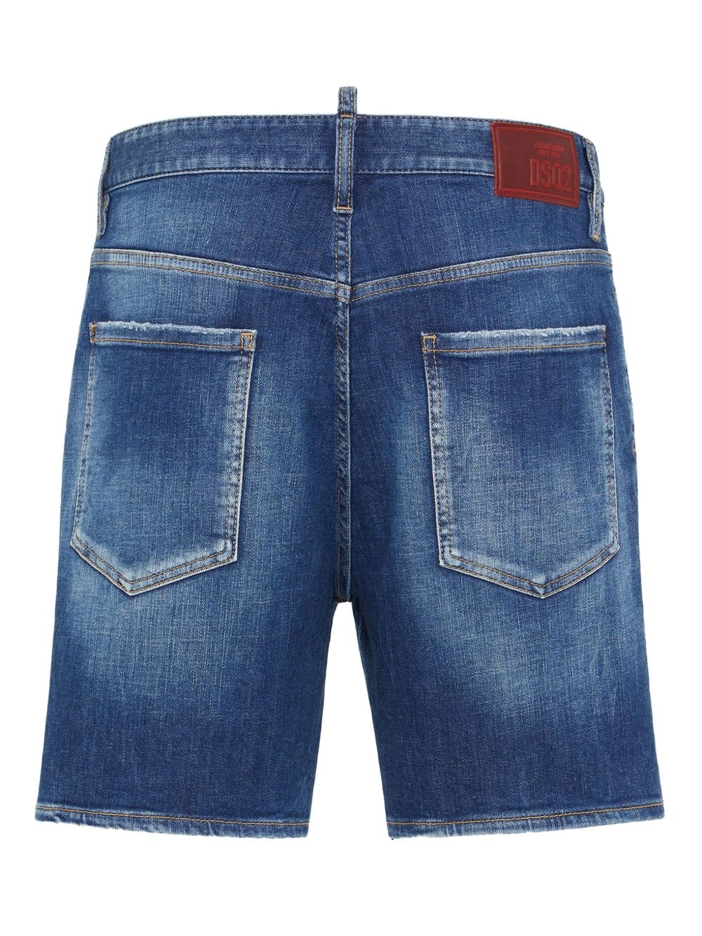 stretch-cotton denim shorts - 2