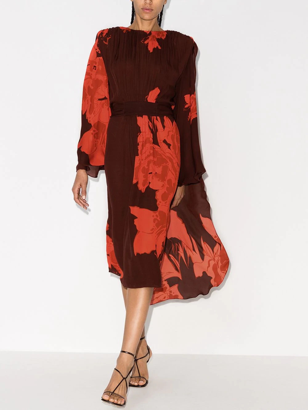 A Secret Place floral-print silk midi dress - 2