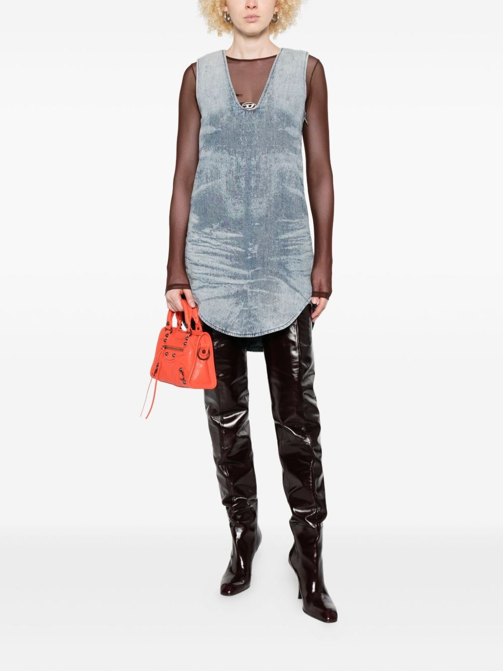 Denim short dress - 3