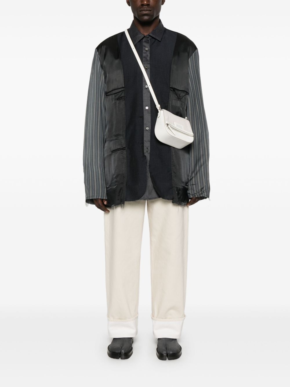 contrast-sleeves jacket - 2
