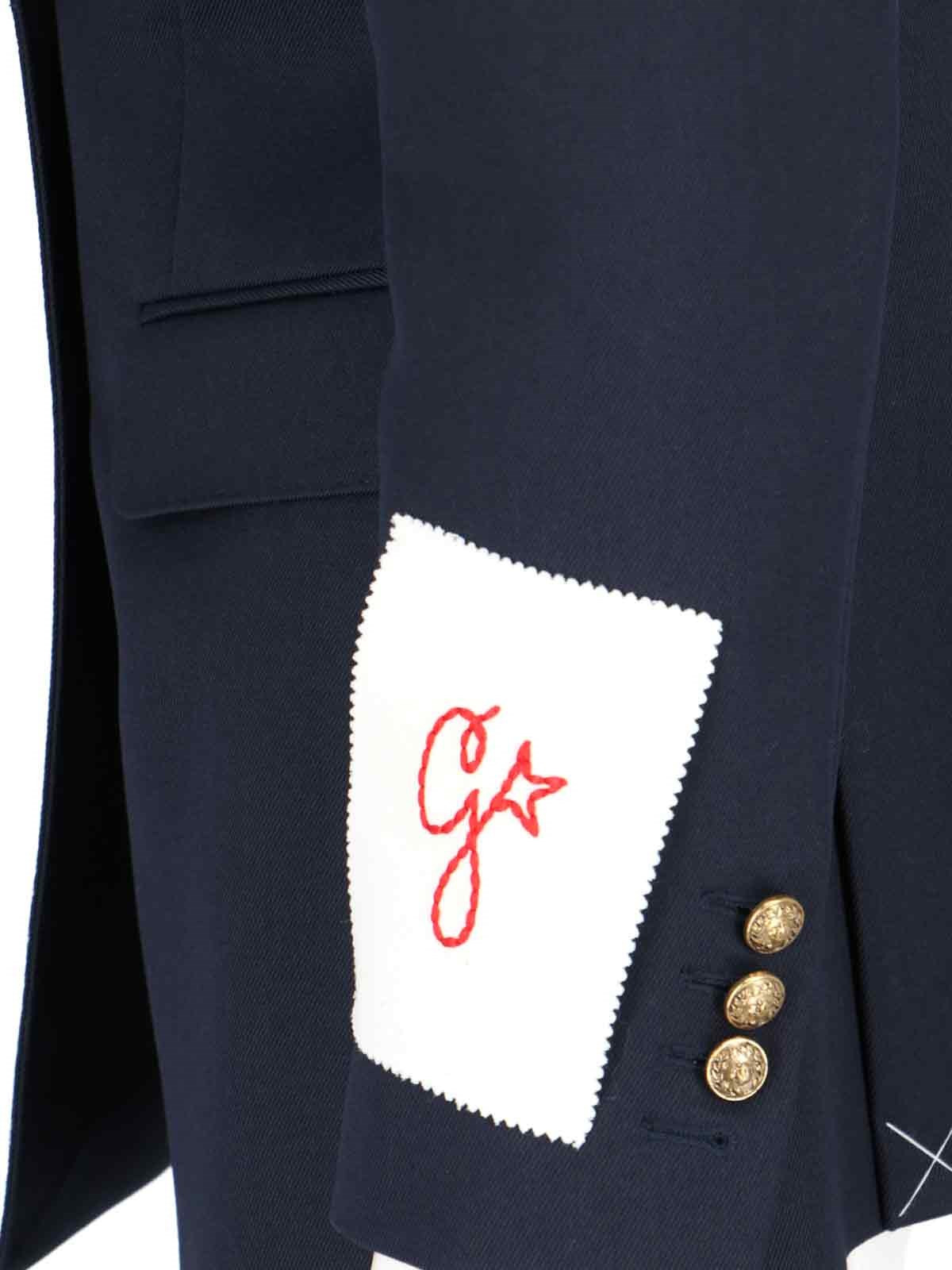 DOUBLE-BREASTED EMBOSSED BUTTONS BLAZER - 3