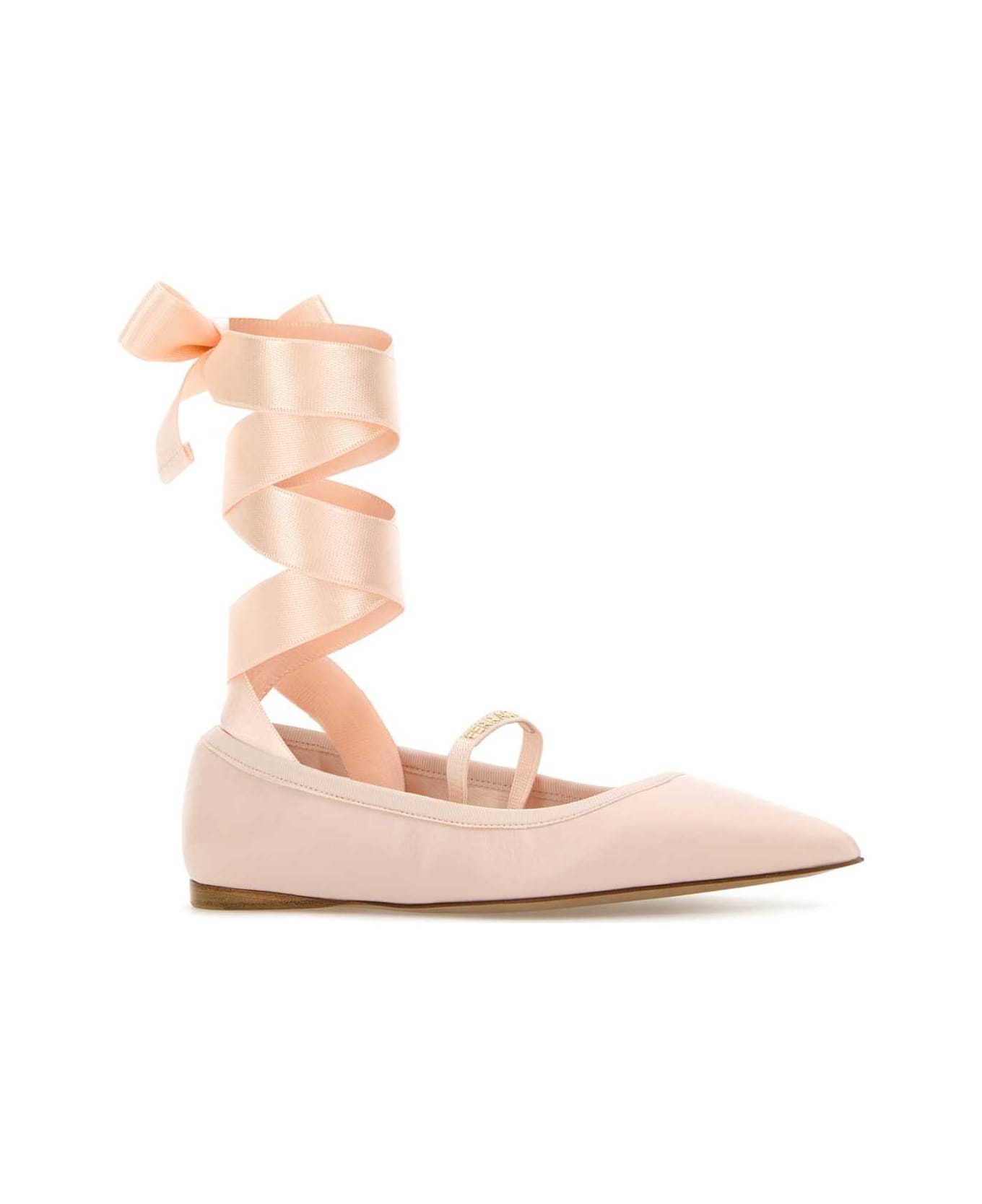 Pastel Pink Leather Carice Ballerinas - 2