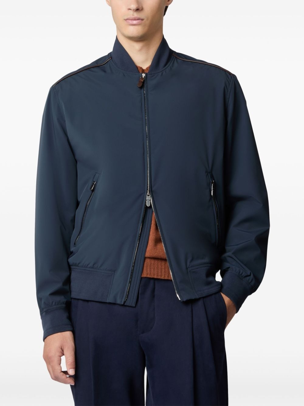 technical fabric bomber jacket - 2