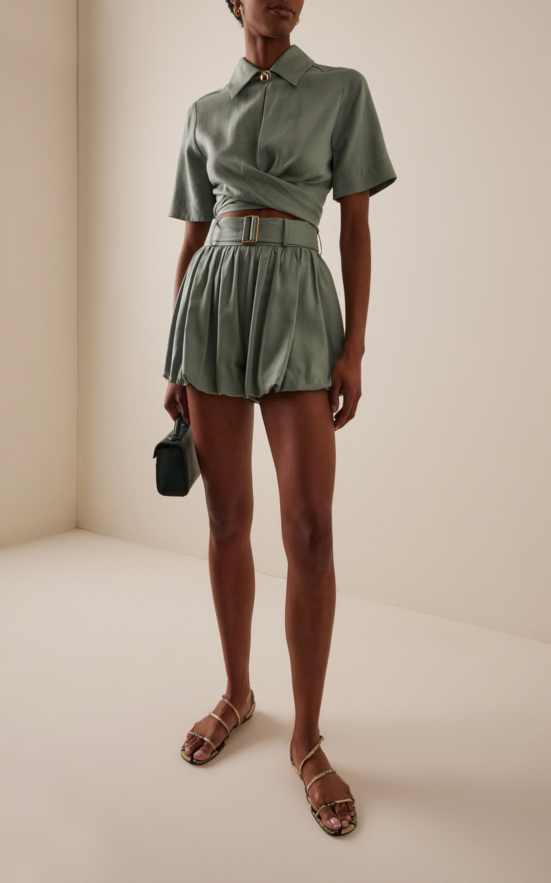 MATTHEW BRUCH Bubble Shorts green outlook