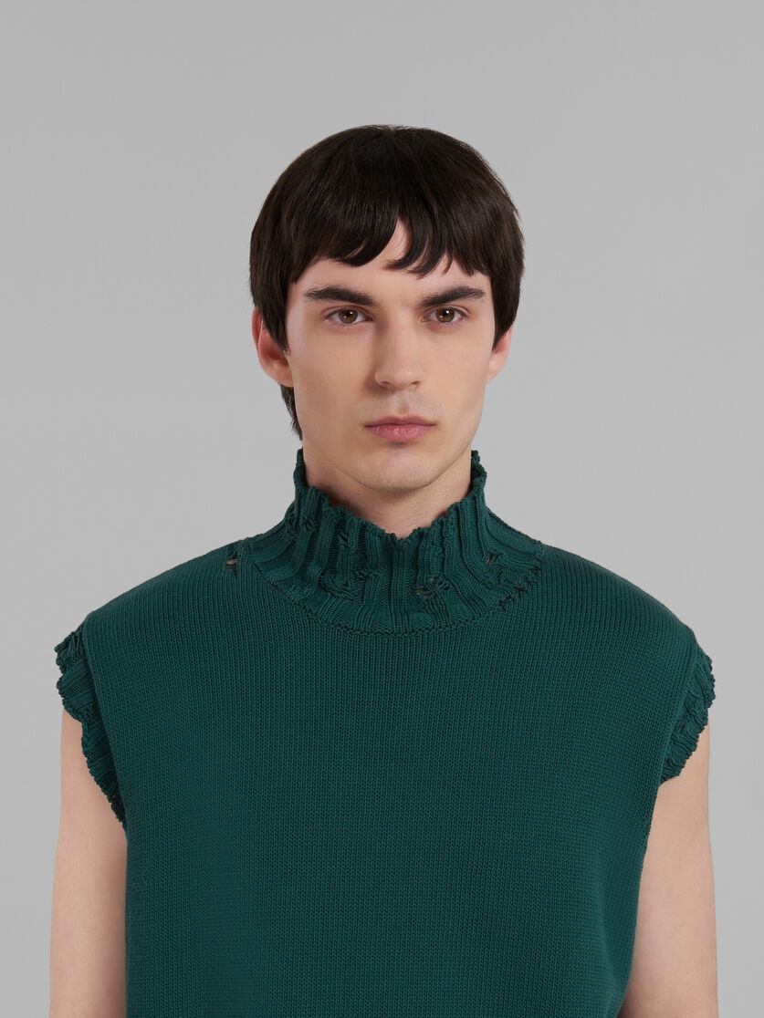 GREEN COTTON VEST - 4