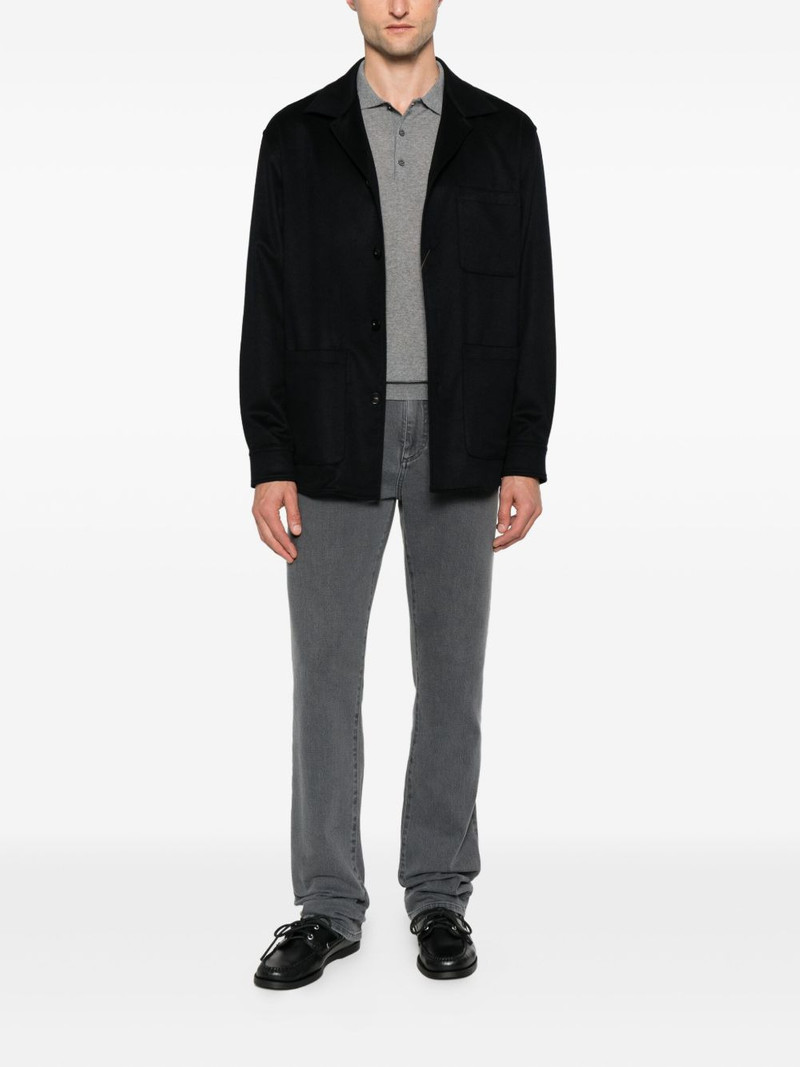 Canali patch-pocket button-down jacket outlook