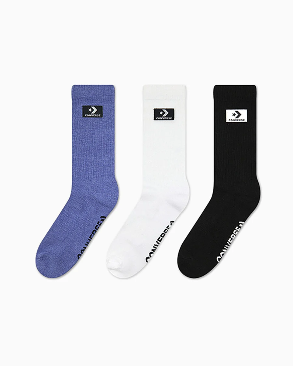3-Pack Stacked Patch Crew Socks - 1
