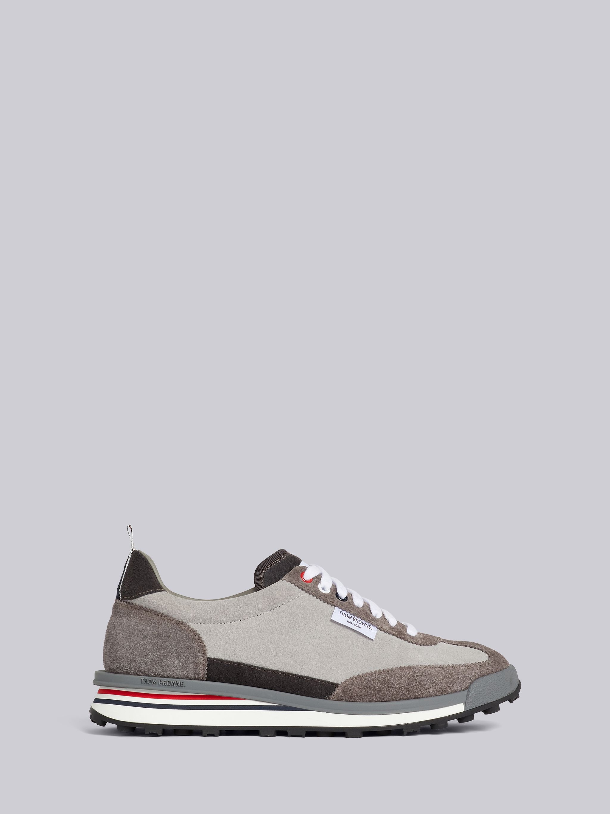 Medium Grey Kid Suede Tech Runner - 1