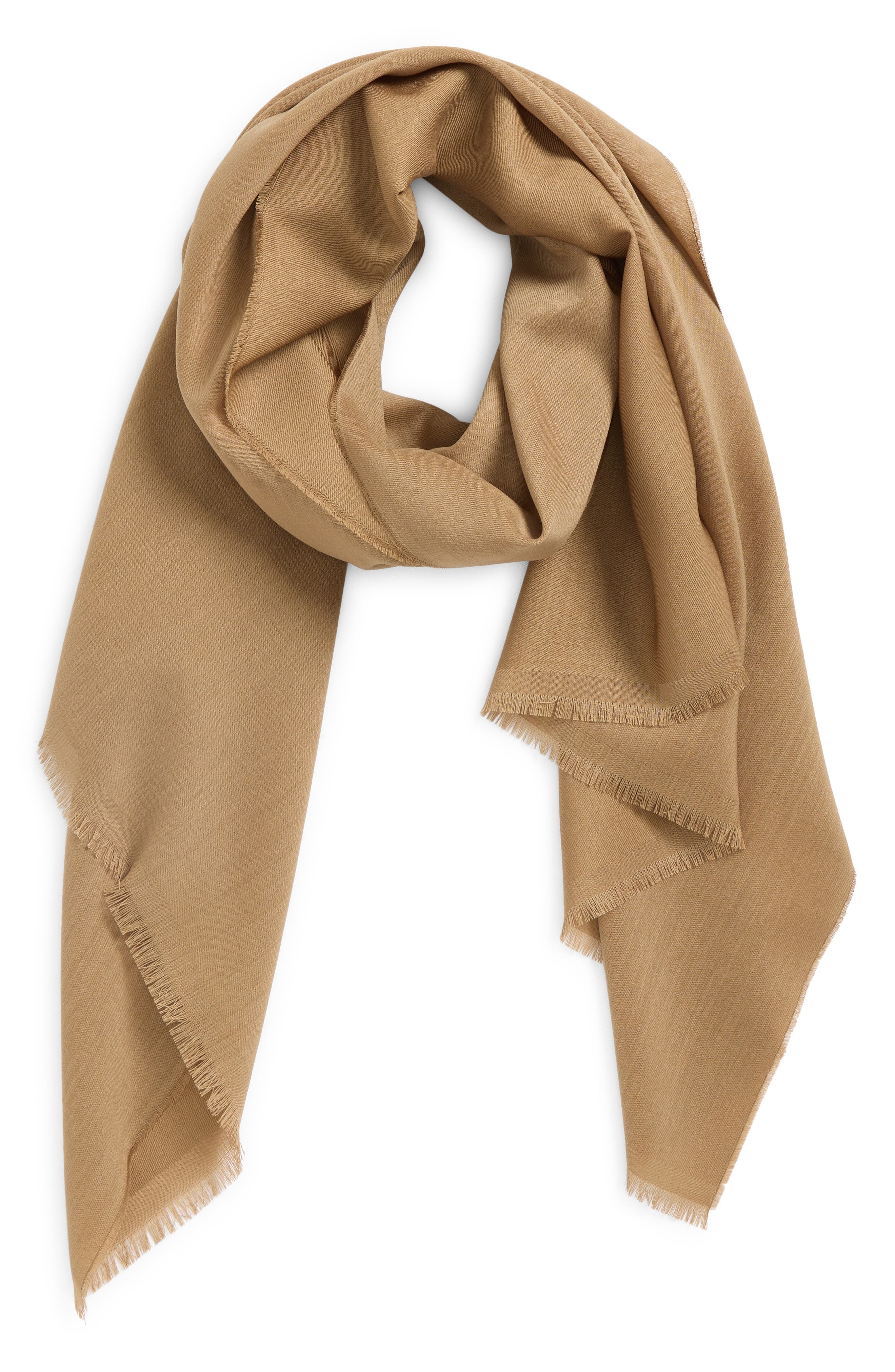 TOTEME Mercerized Wool Fringe Scarf in Hazel at Nordstrom - 2
