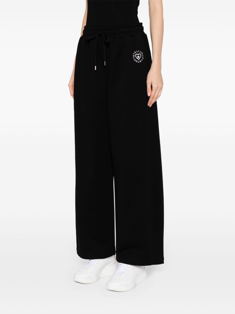 logo-patch cotton track pants - 3
