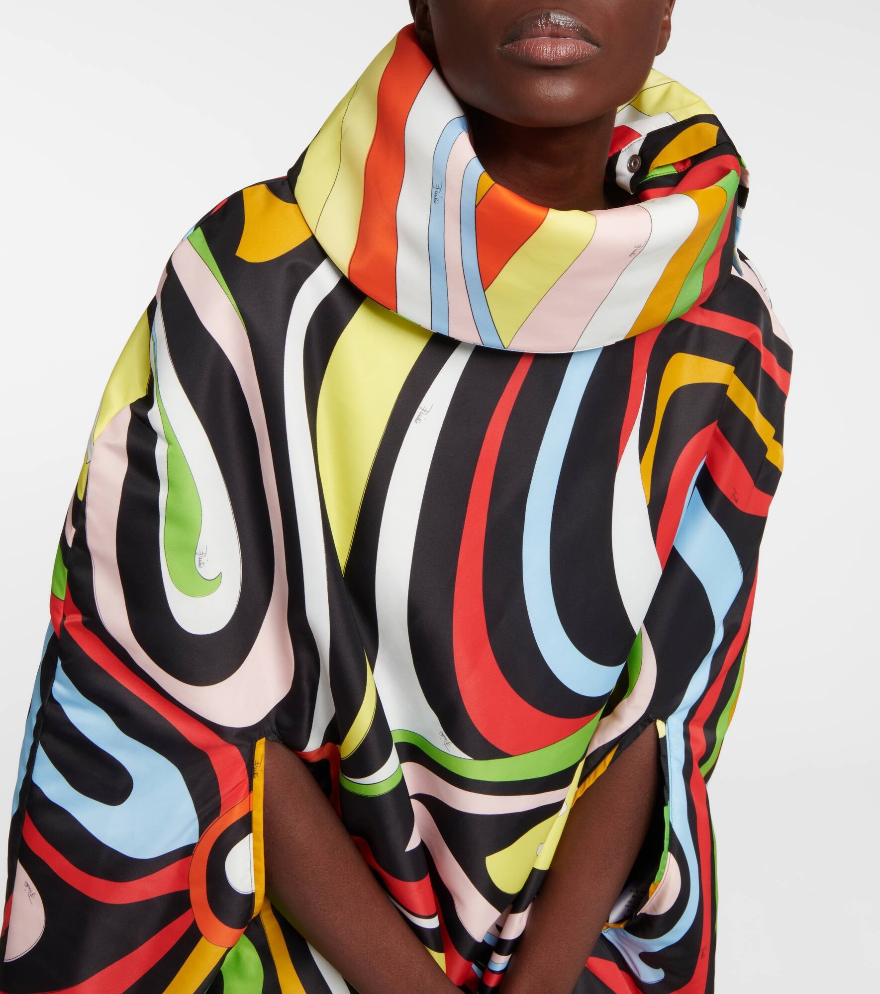 x Fusalp printed poncho - 4