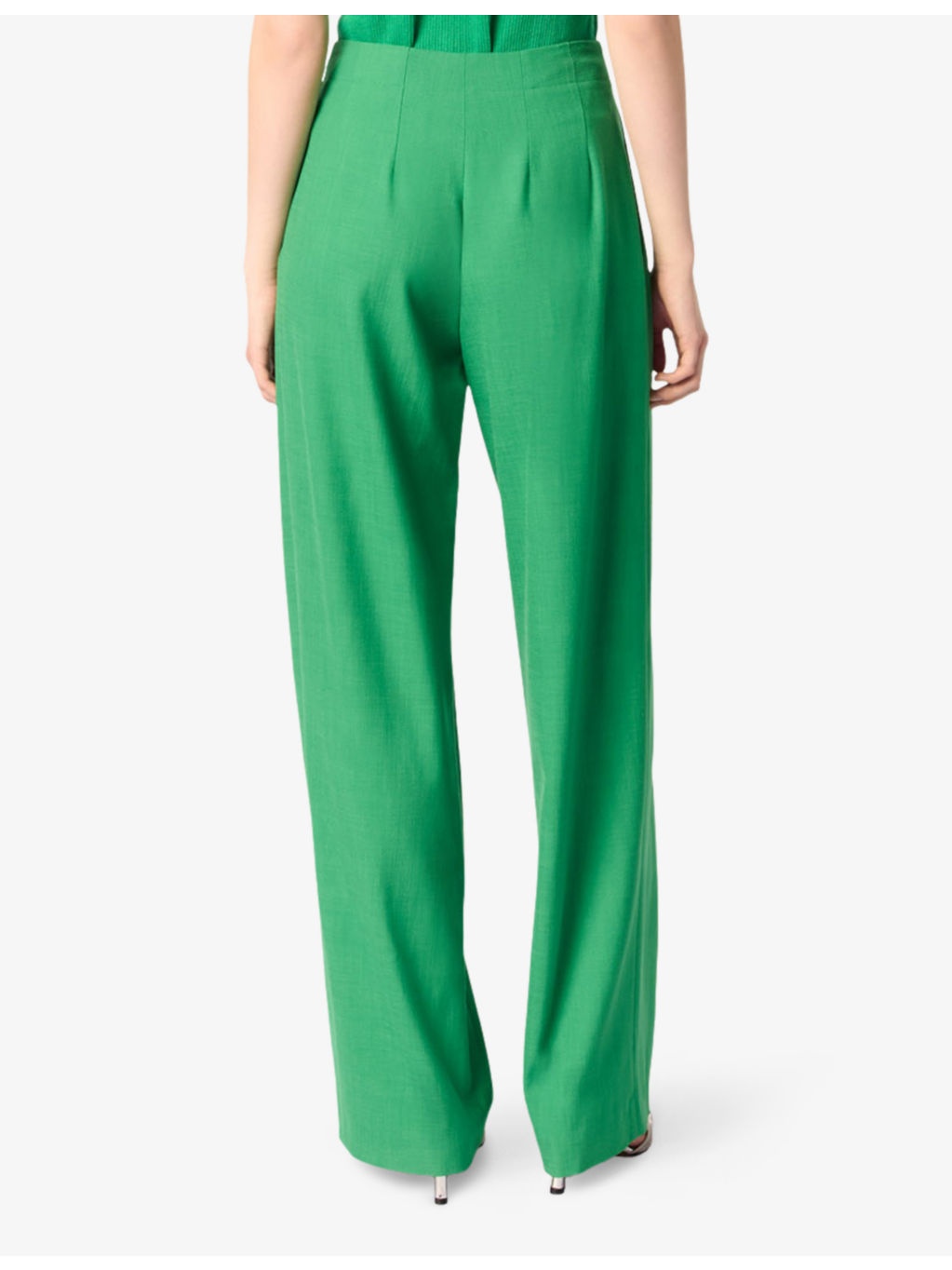 Wide-Leg High-Rise Stretch-Woven Suit Trousers - 4