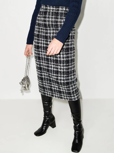 Alessandra Rich check-pattern midi skirt outlook
