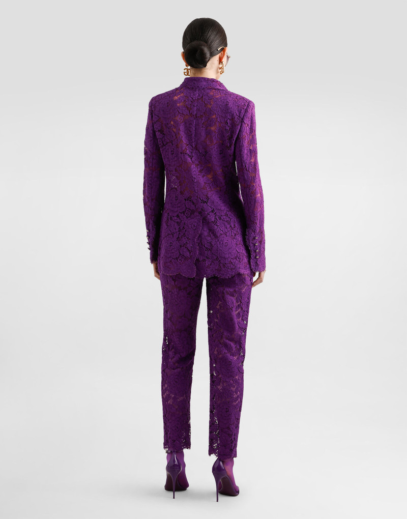 Double-breasted cordonetto floral lace jacket 5