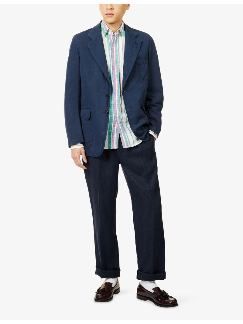 Drake's Single-Breasted Linen Games Blazer outlook