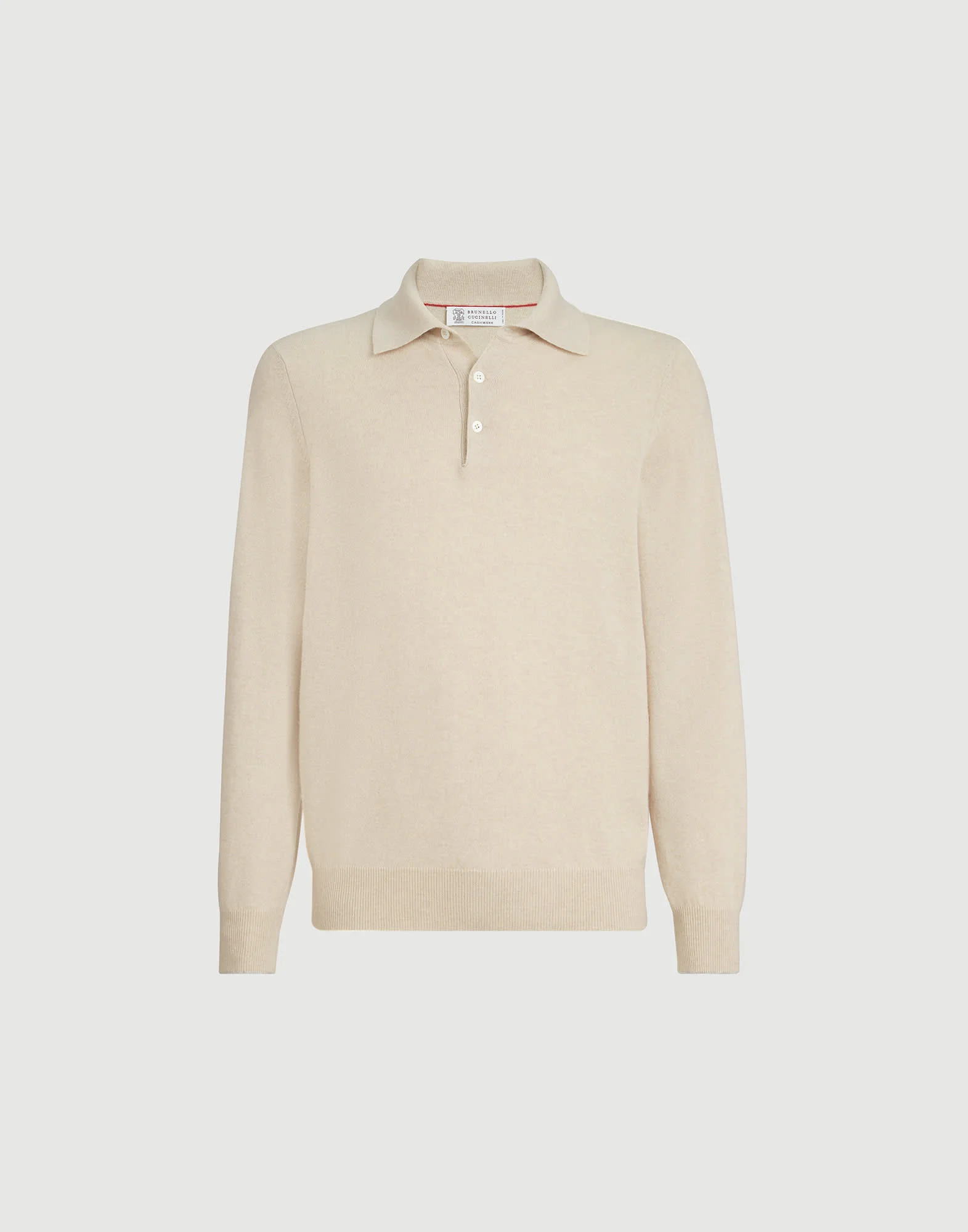Cashmere knit polo shirt - 1