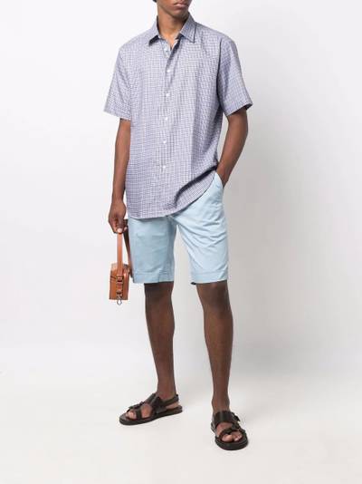 Brioni checked short sleeved shirt outlook