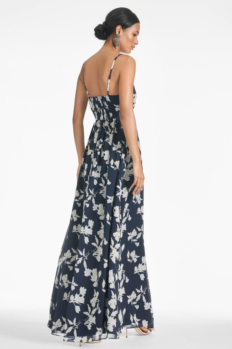 Sienna Gown - Navy Venetia Petal 3
