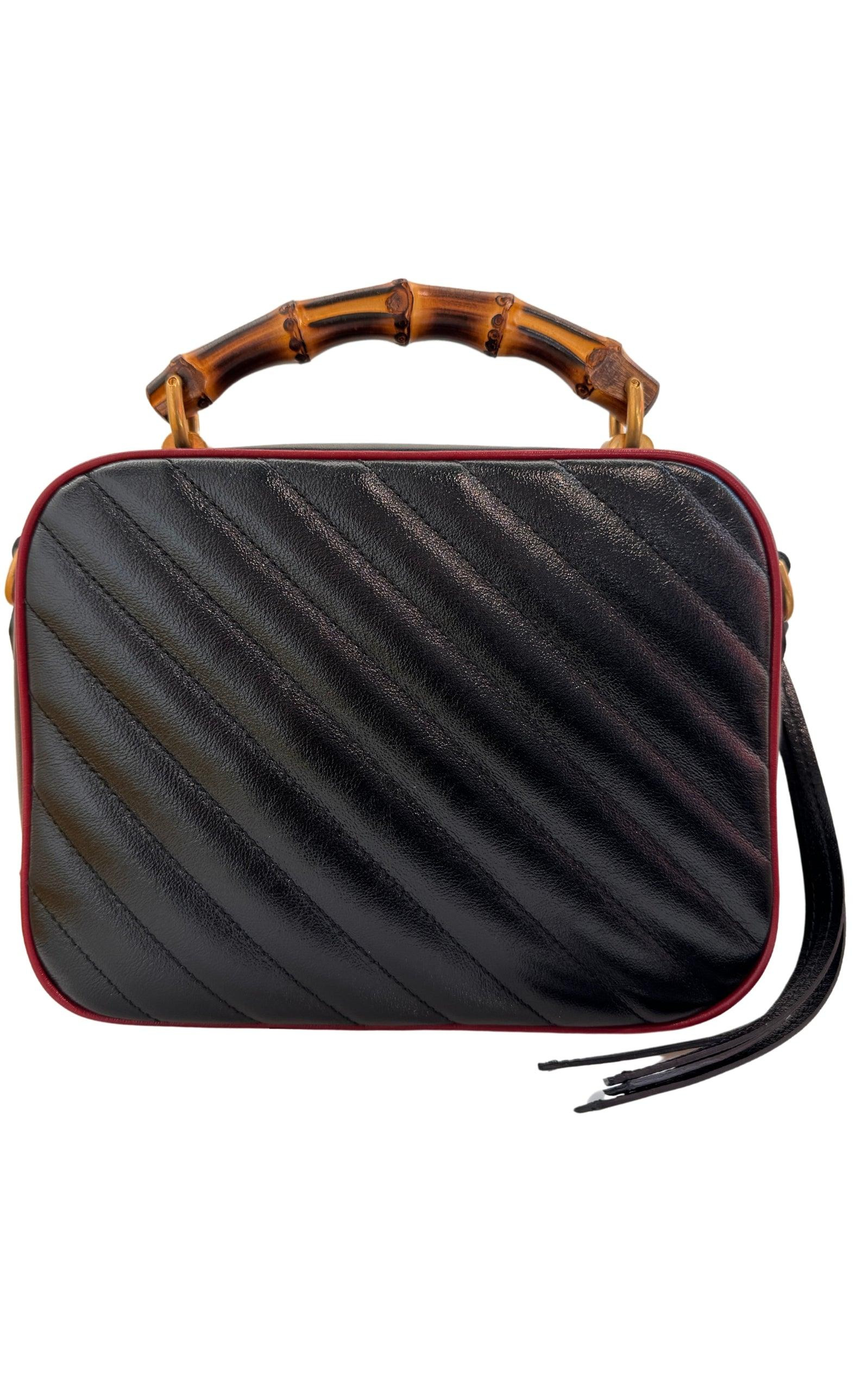 GG Marmont Matelassé Bamboo Handle Shoulder Bag - 3
