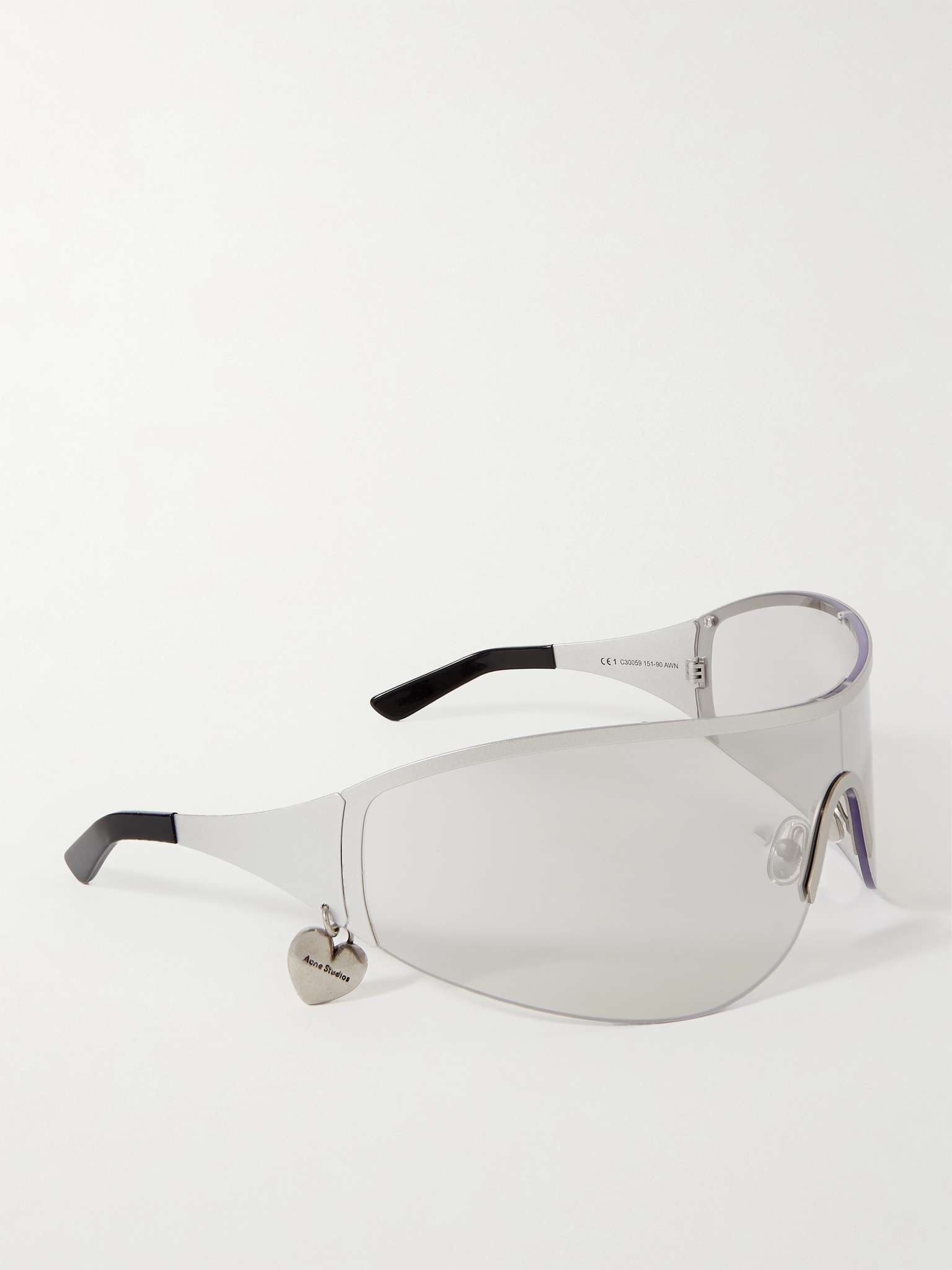Auggi D-Frame Stainless Steel Wrap-Around Sunglasses - 3
