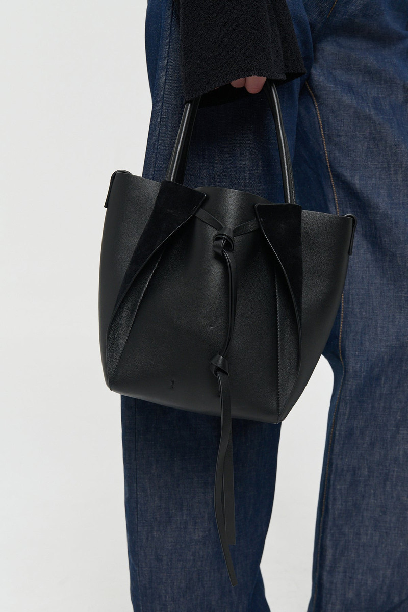 GABRIELA HEARST Small Marija Tote Bag in Black Nappa Leather outlook