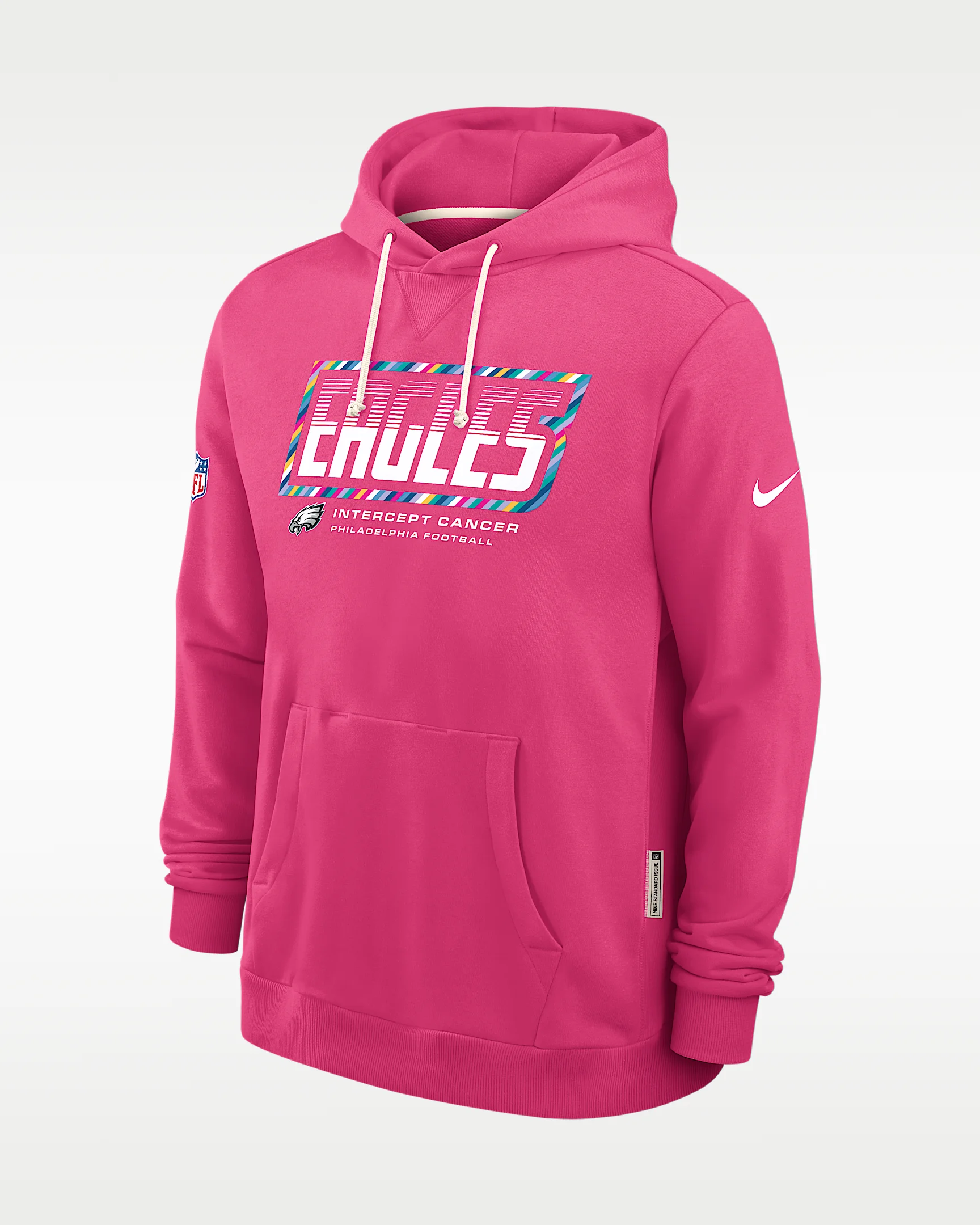 Philadelphia Eagles Crucial Catch Sideline Standard Issue Men's Nike Dri-FIT NFL Pullover Hoodie - 1