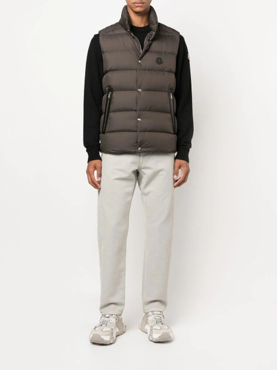 Moncler logo-patch padded gilet outlook