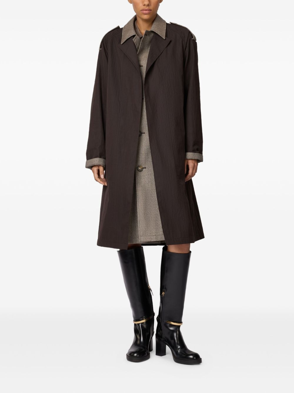 2-in-1 belted trench coat - 2