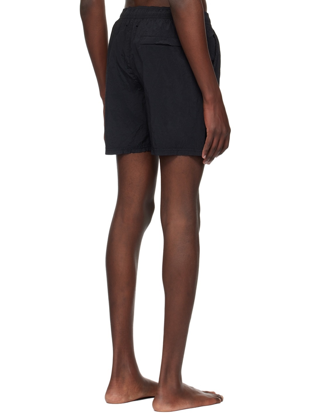 Black Crinkled Swim Shorts - 3