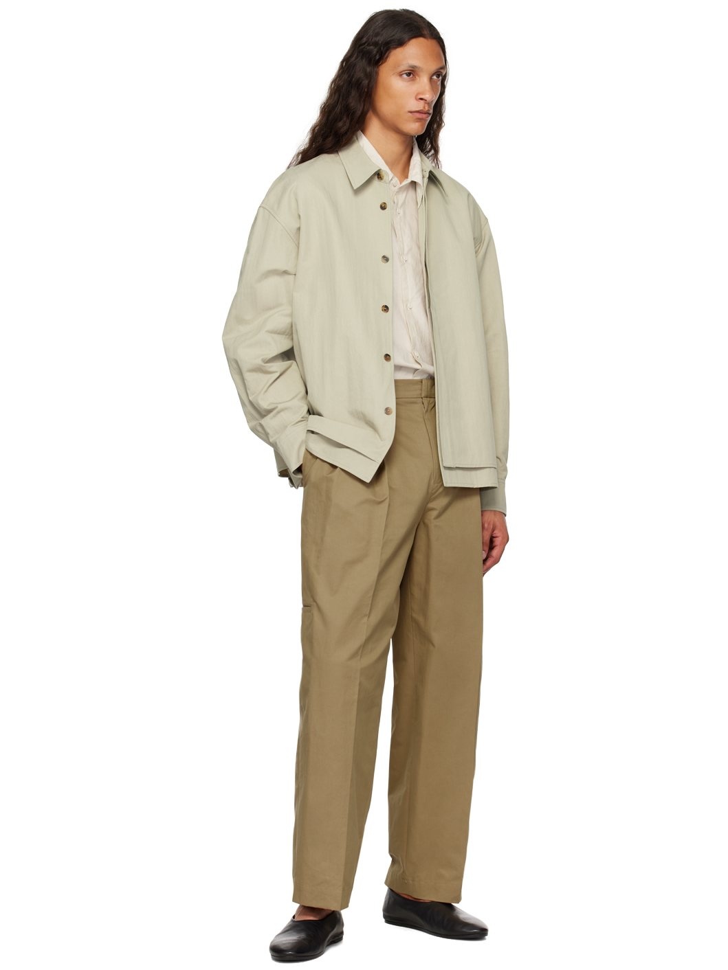 Beige Side Pocket Trousers - 4