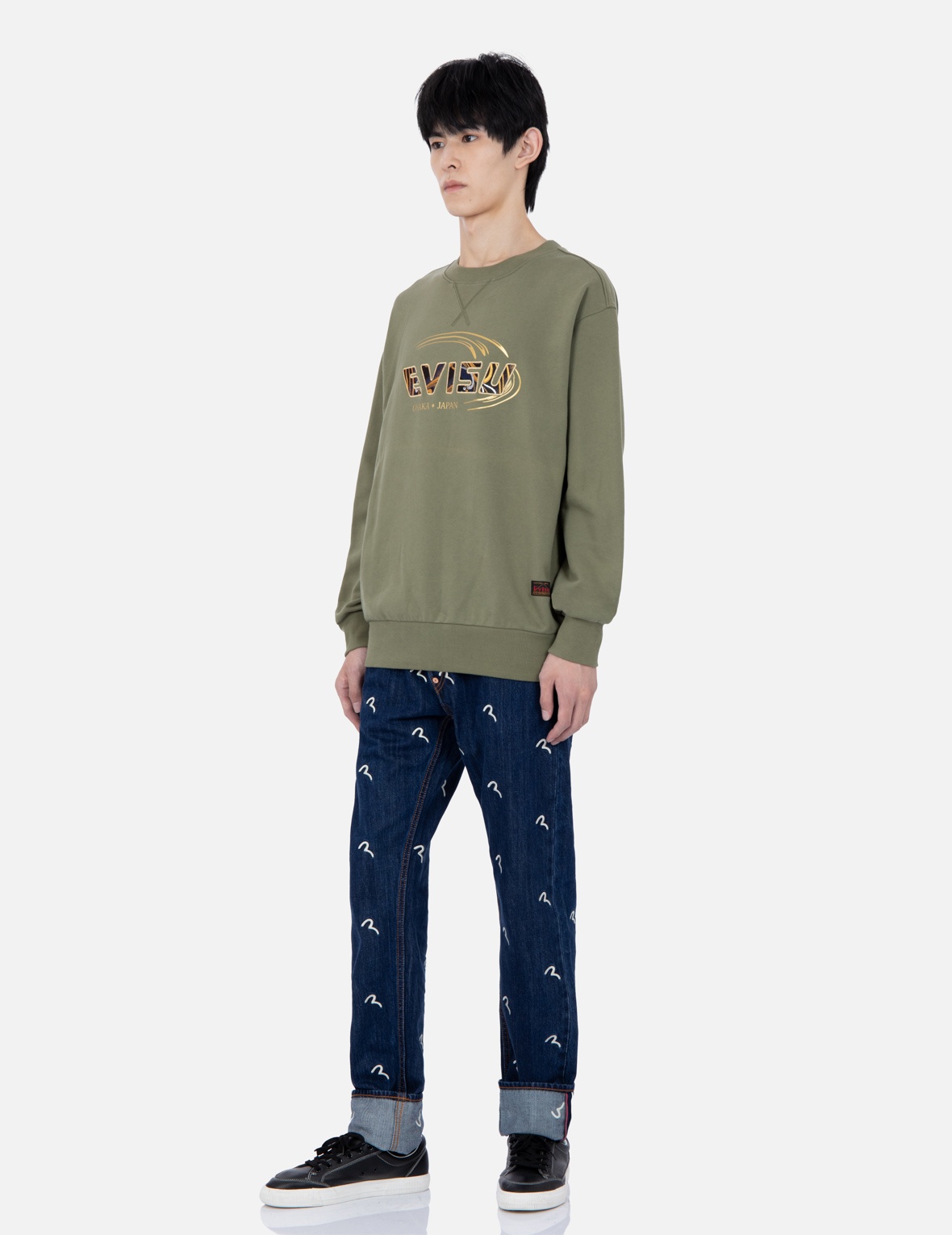 ALLOVER SEAGULL EMBROIDERY SLIM-FIT DENIM JEANS #2010 - 3
