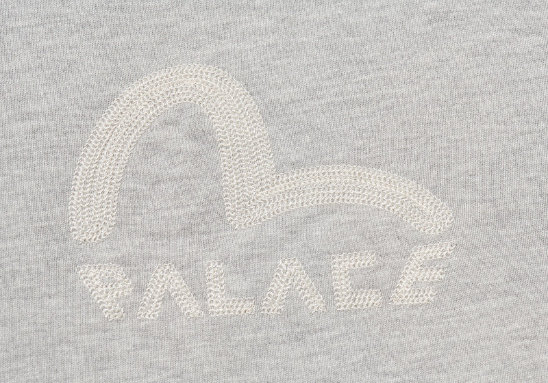 PALACE EVISU ZIP HOOD GREY MARL 3