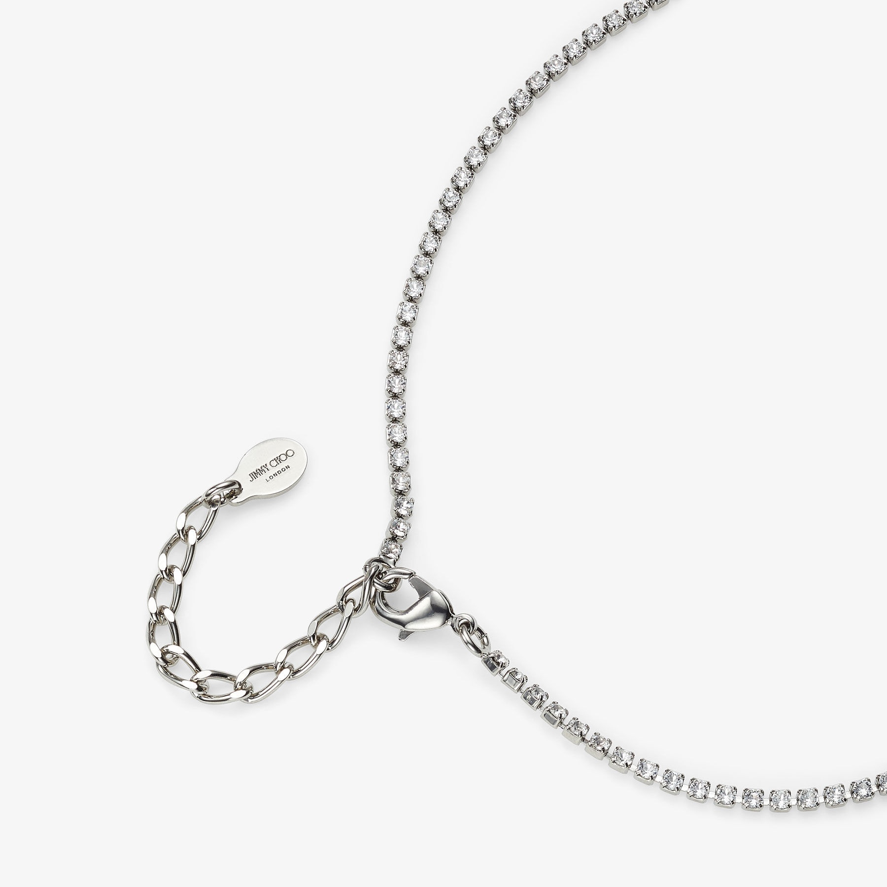 Heart Drop Necklace
Silver-Finish Heart Drop Necklace with Crystals - 5