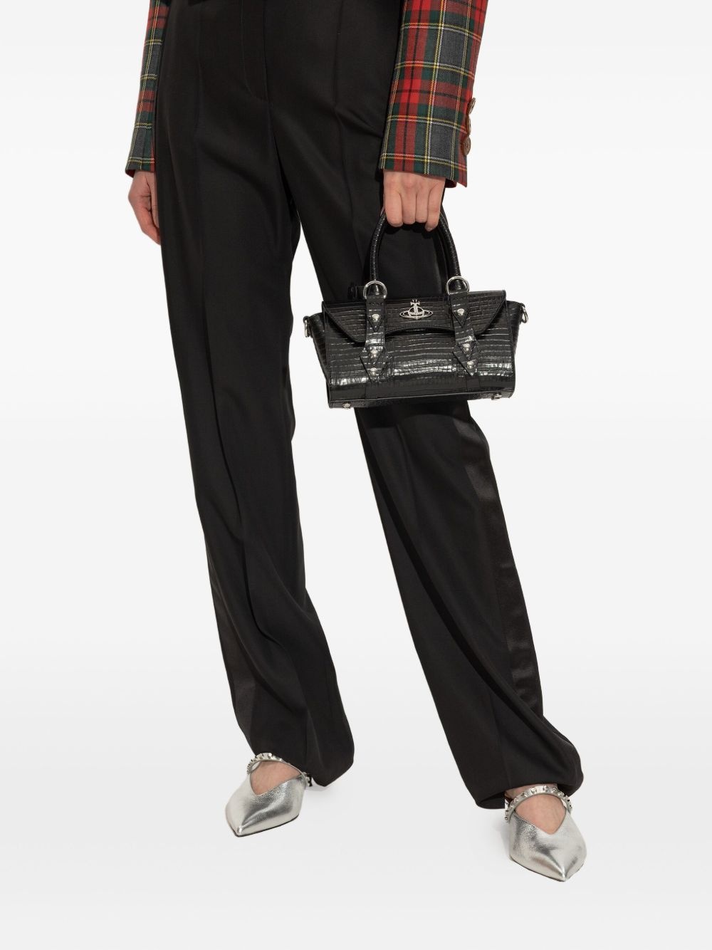 croc-embossed tote bag - 2