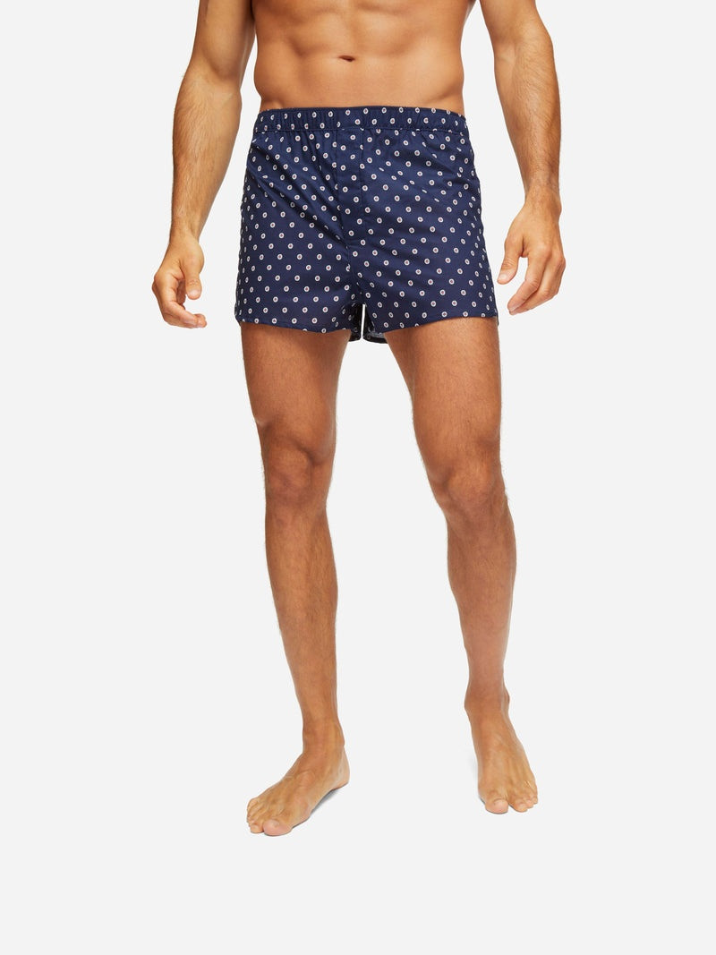 Men's Modern Fit Boxers Nelson 93 Cotton Batiste Navy 2