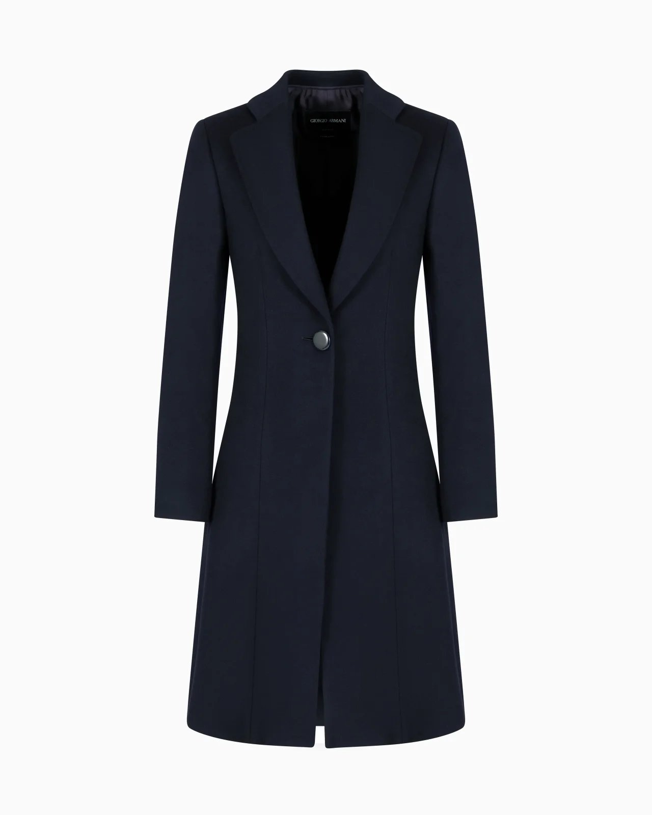 Pure cashmere single-breasted coat - 1