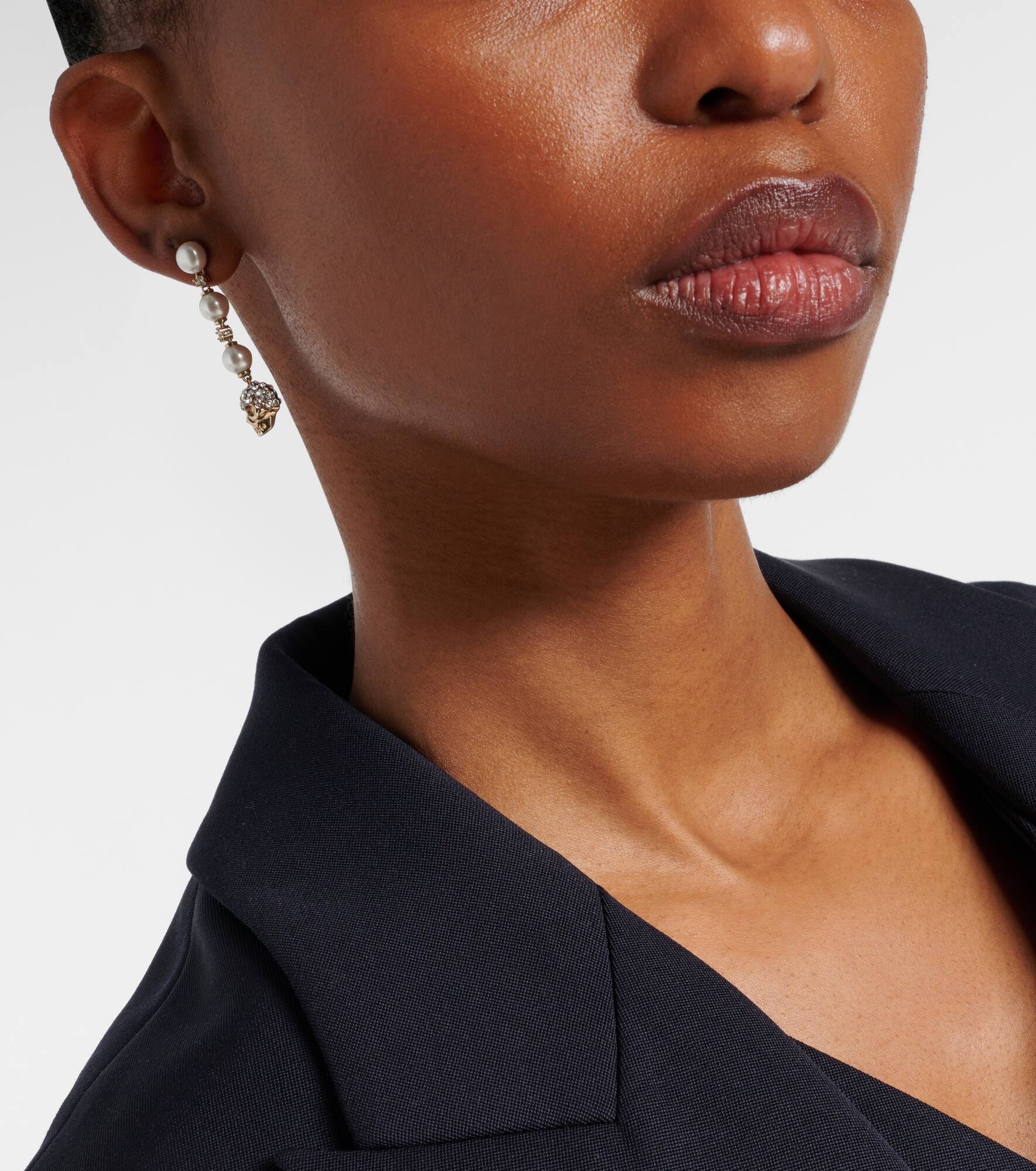 Crystal-embellished drop earrings - 3