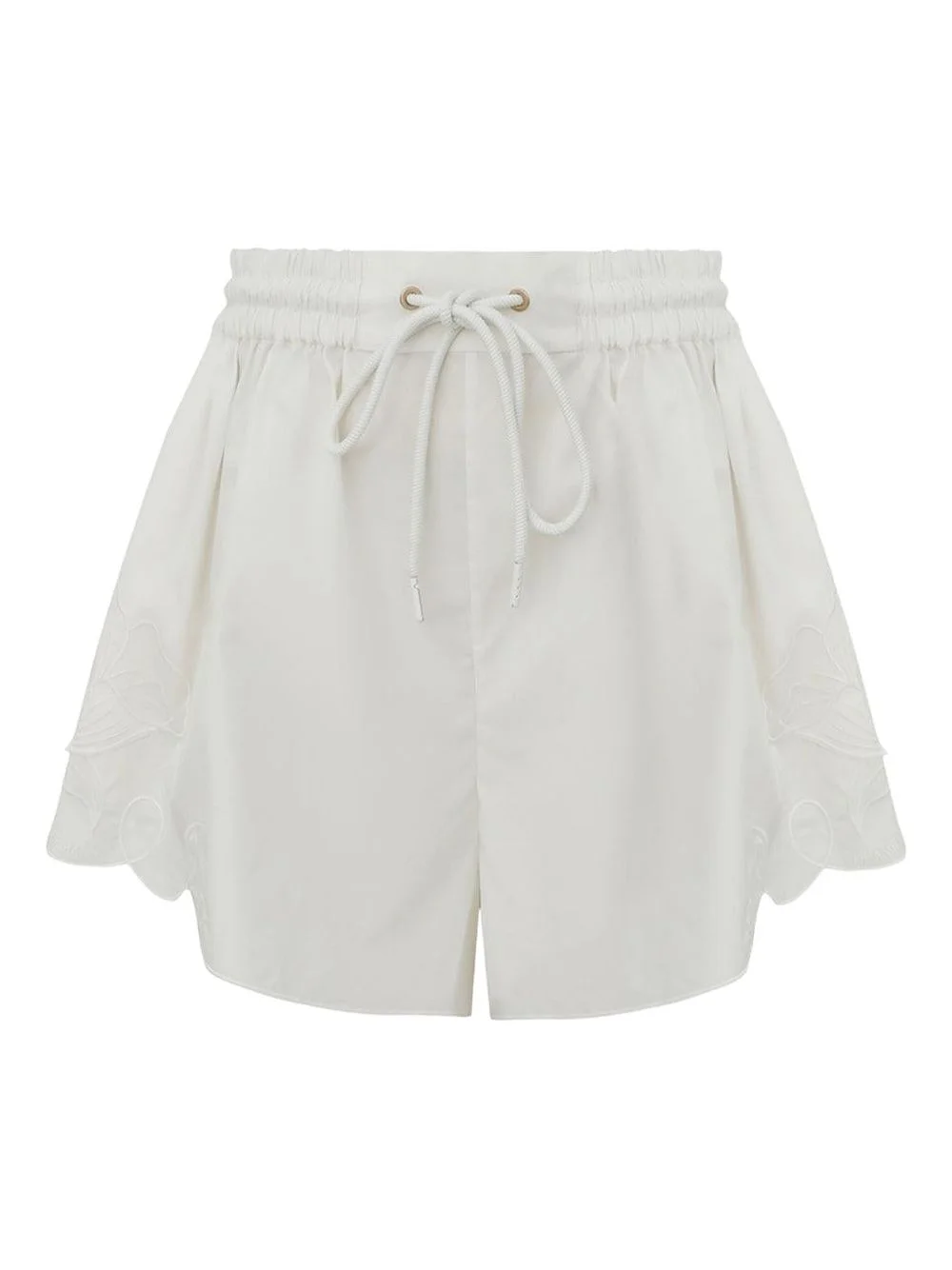 scalloped-hem short - 1