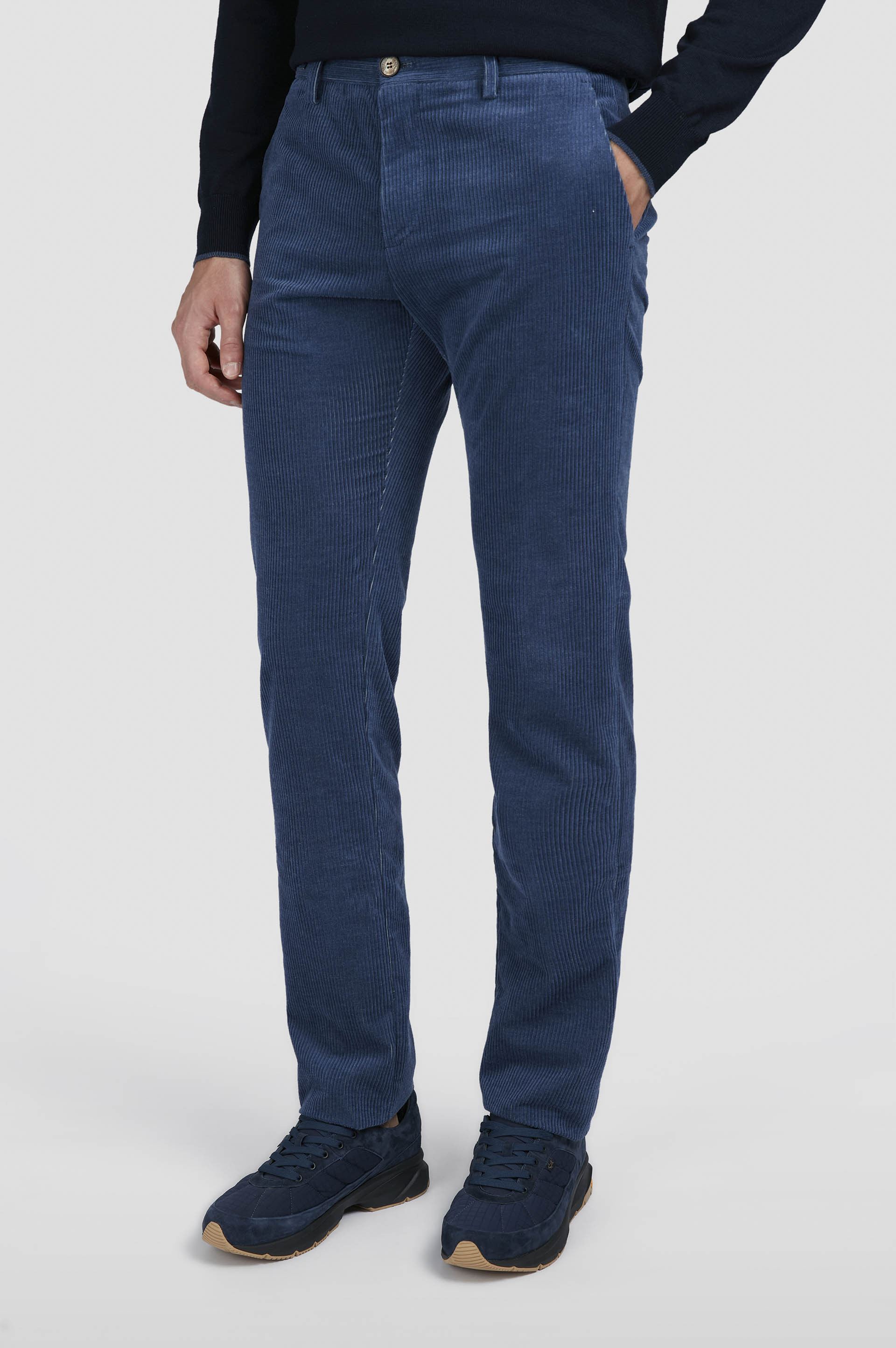 COTTON VELVET AND CASHMERE CHINO PANTS - 6
