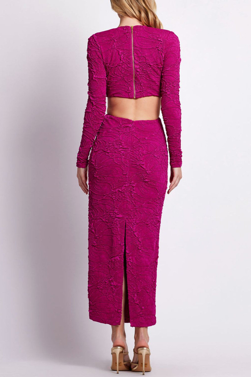 Jacquard Cut-Out Maxi Dress 4