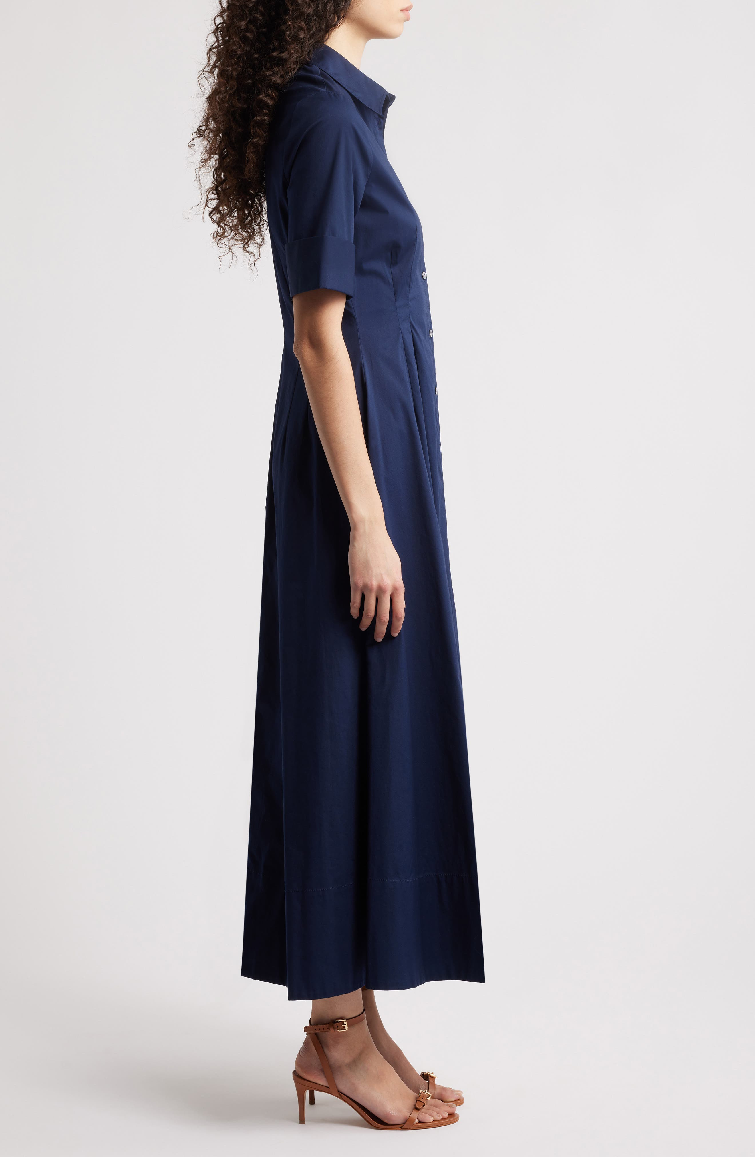 STAUD Joan A-Line Shirtdress in Navy at Nordstrom - 3