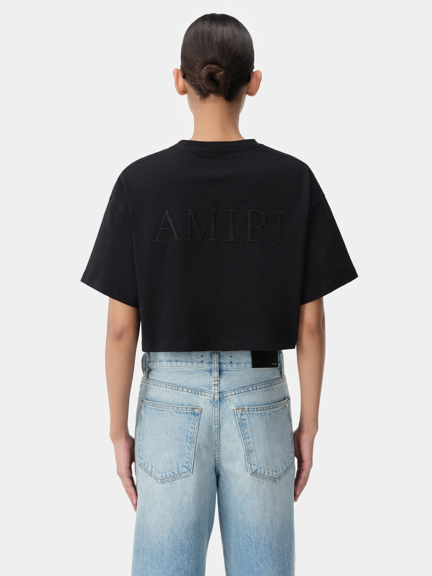 AMIRI EMBROIDERED CROPPED TEE - 5