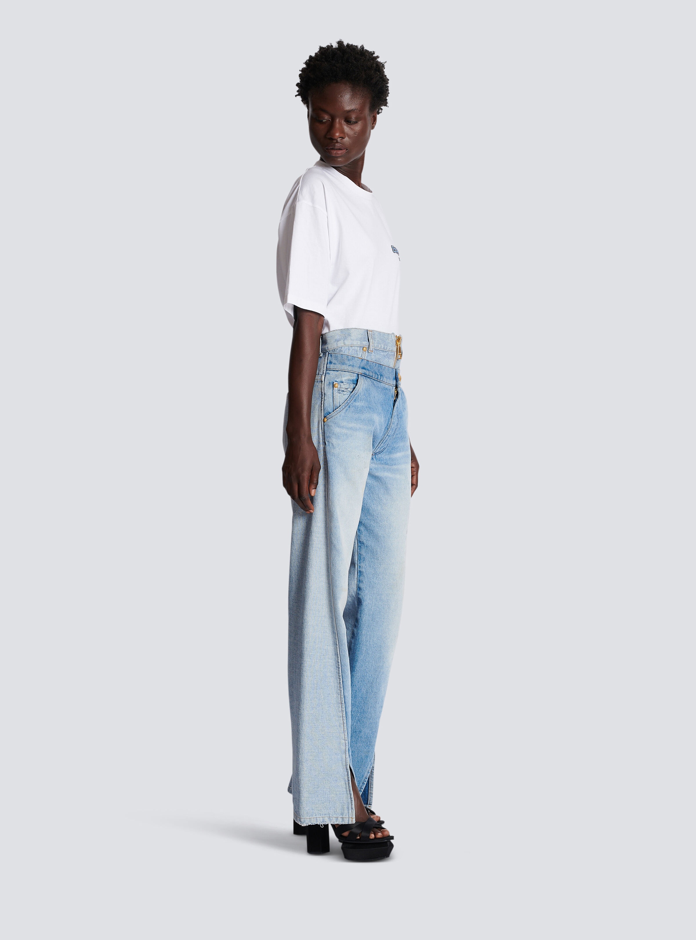 Two-in-one faded jeans - 3