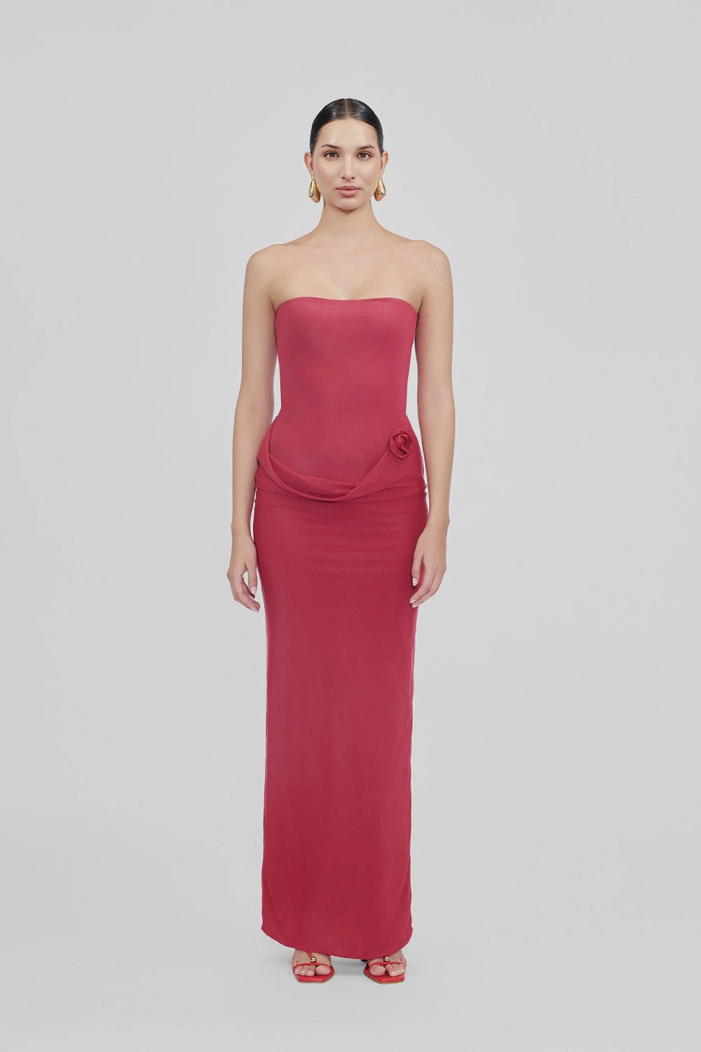 Campano Body Dress Crimson - 2