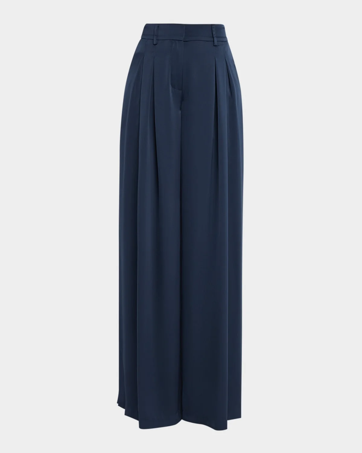 Oscar Wide-Leg Satin Pants - 1