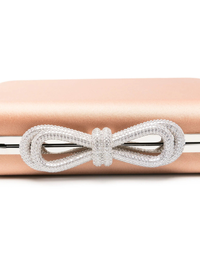 crystal-embellished bow-detail clutch bag 5