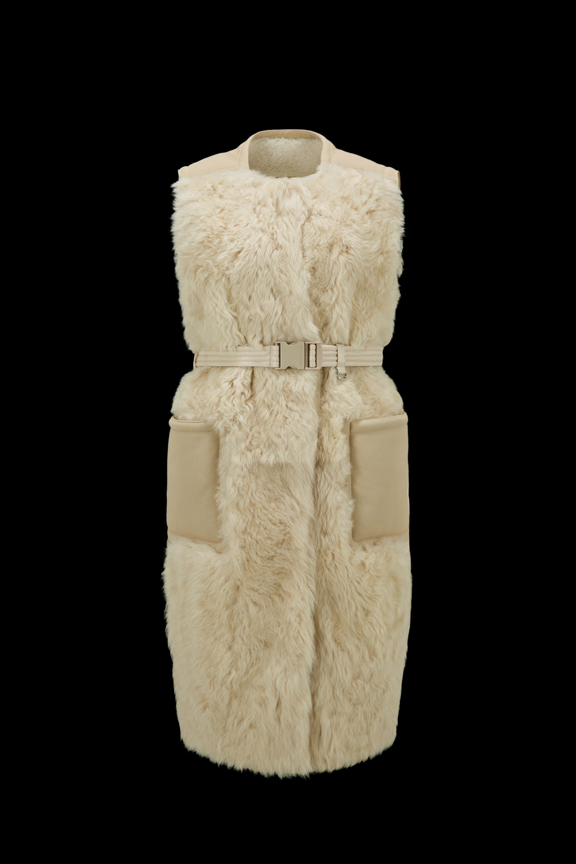 Coucou Shearling Long Down Vest - 1