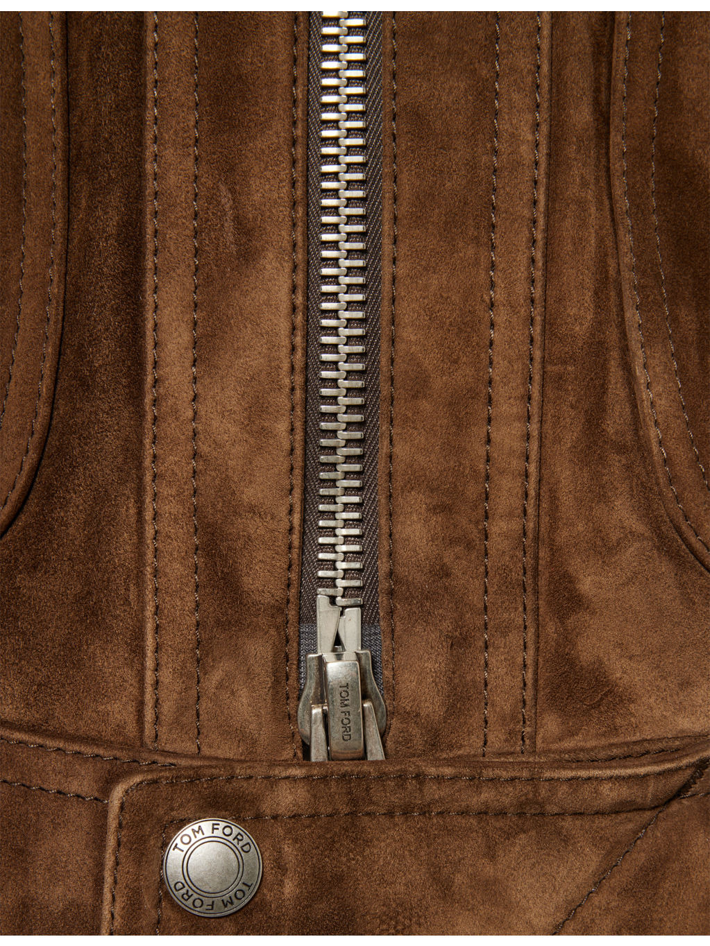Blouson Patch-Pocket Soft Suede Jacket - 6